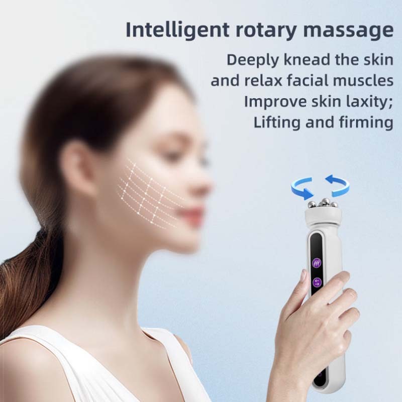 USB-Powered Household Facial Microcurrent Rotation Massage Device