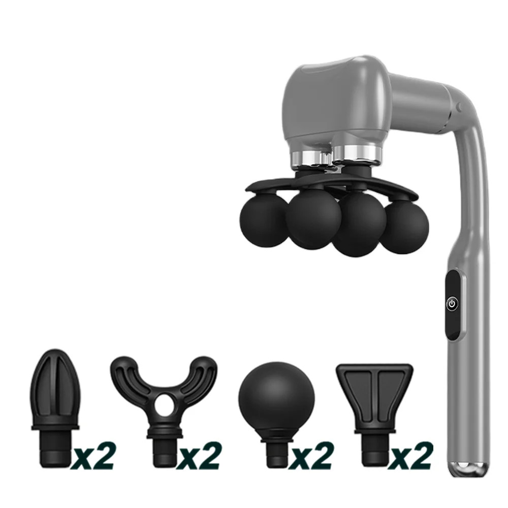 6 Head Massage Gun Deep Tissue Muscle Massager Neck Shoulder Back Body