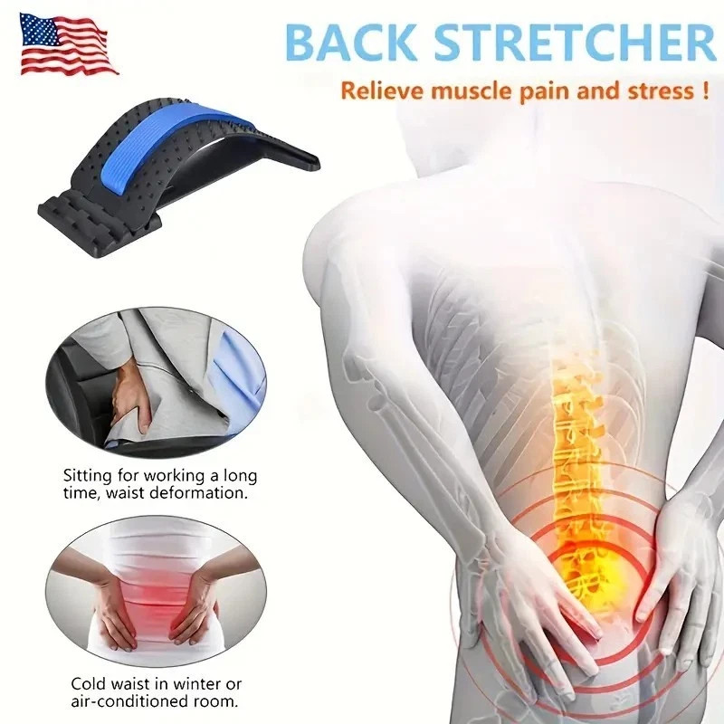 Multi-Level Back Stretcher | Lumbar Support Device | Spine Relief & Posture Aid