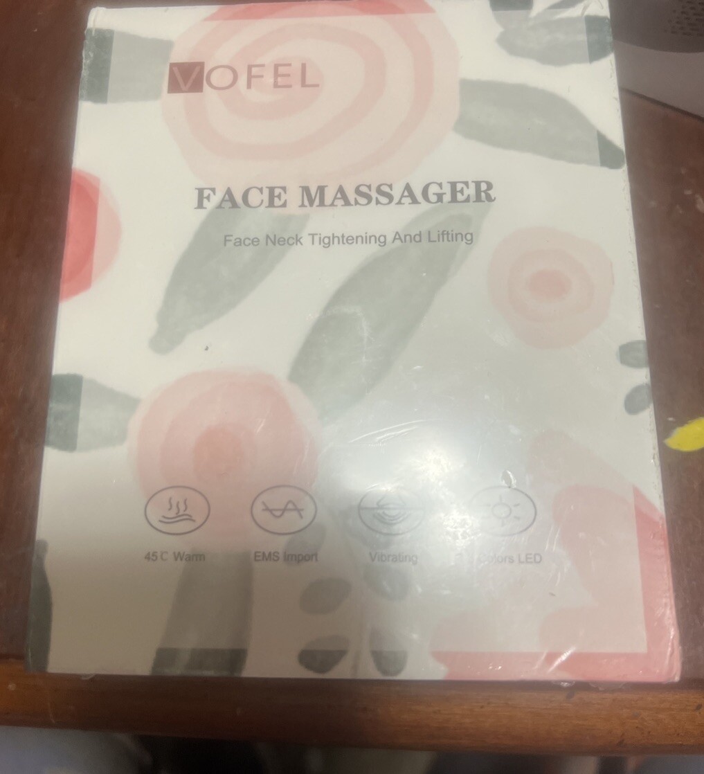 Vogel Face Massager 3 LED colors vibrations Ems Facial Lifting Light New