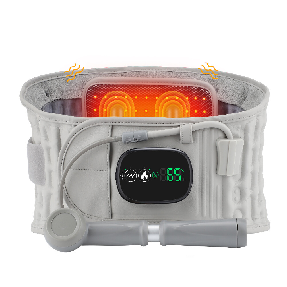 Inflatable Decompression Back Belt with Red Light Heating and Vibration Massager