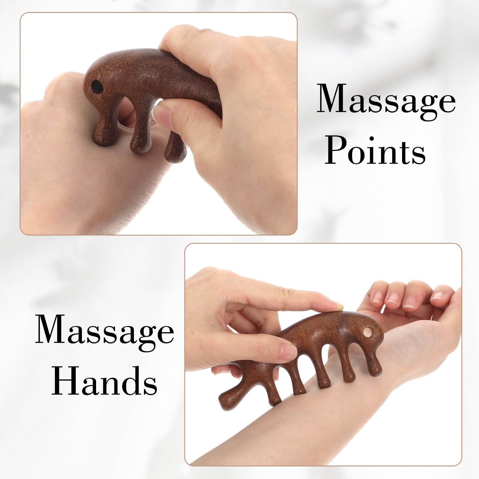 3 Pcs Wooden Scalp Massager Therapy Combs Portable Head Scratcher for Men Women