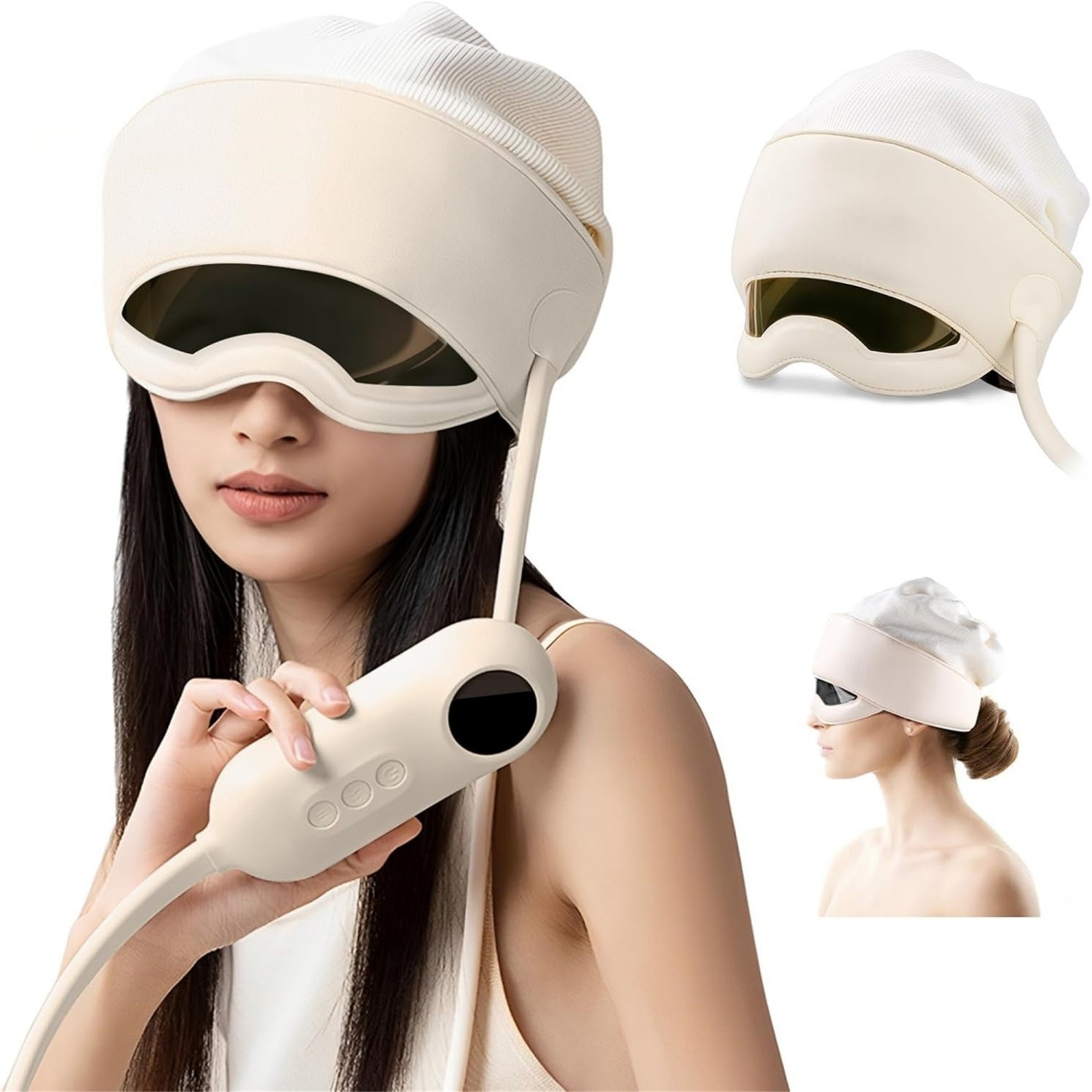 Head Eye Massager 360° Airbag Heat Compress Timing Adjustable Fatigue Relief
