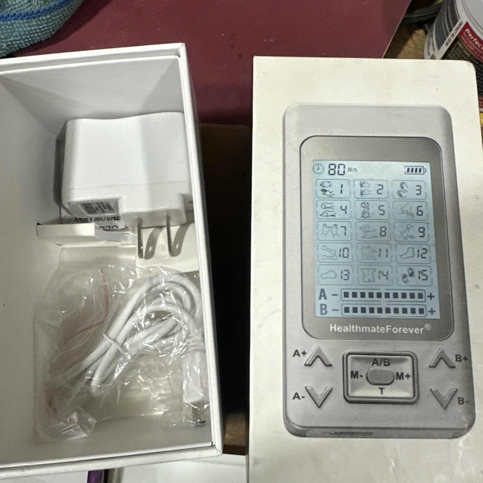 HealthmateForever Pro 15AB2 Pain Relief TENS & Muscle Stimulator 15 Modes NEW
