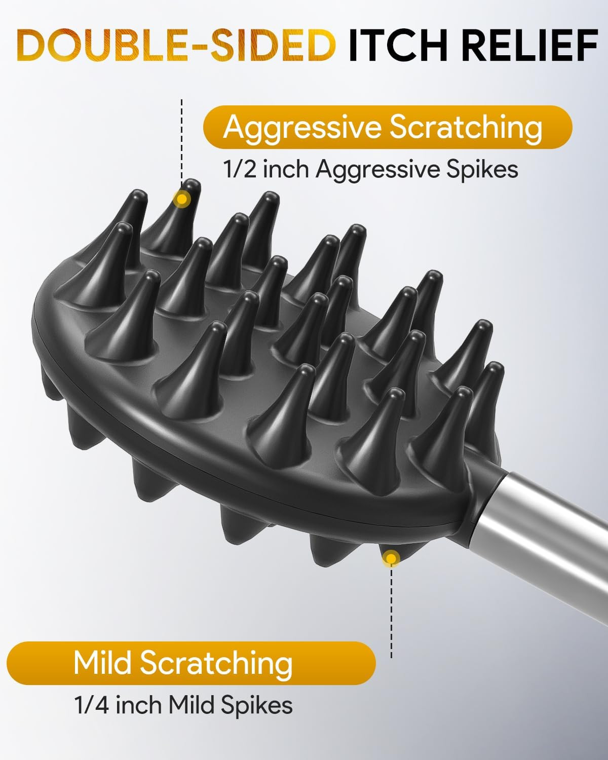 Telescoping Back Scratcher with 5Pcs Detachable Scratching Heads, Stocking Stuff