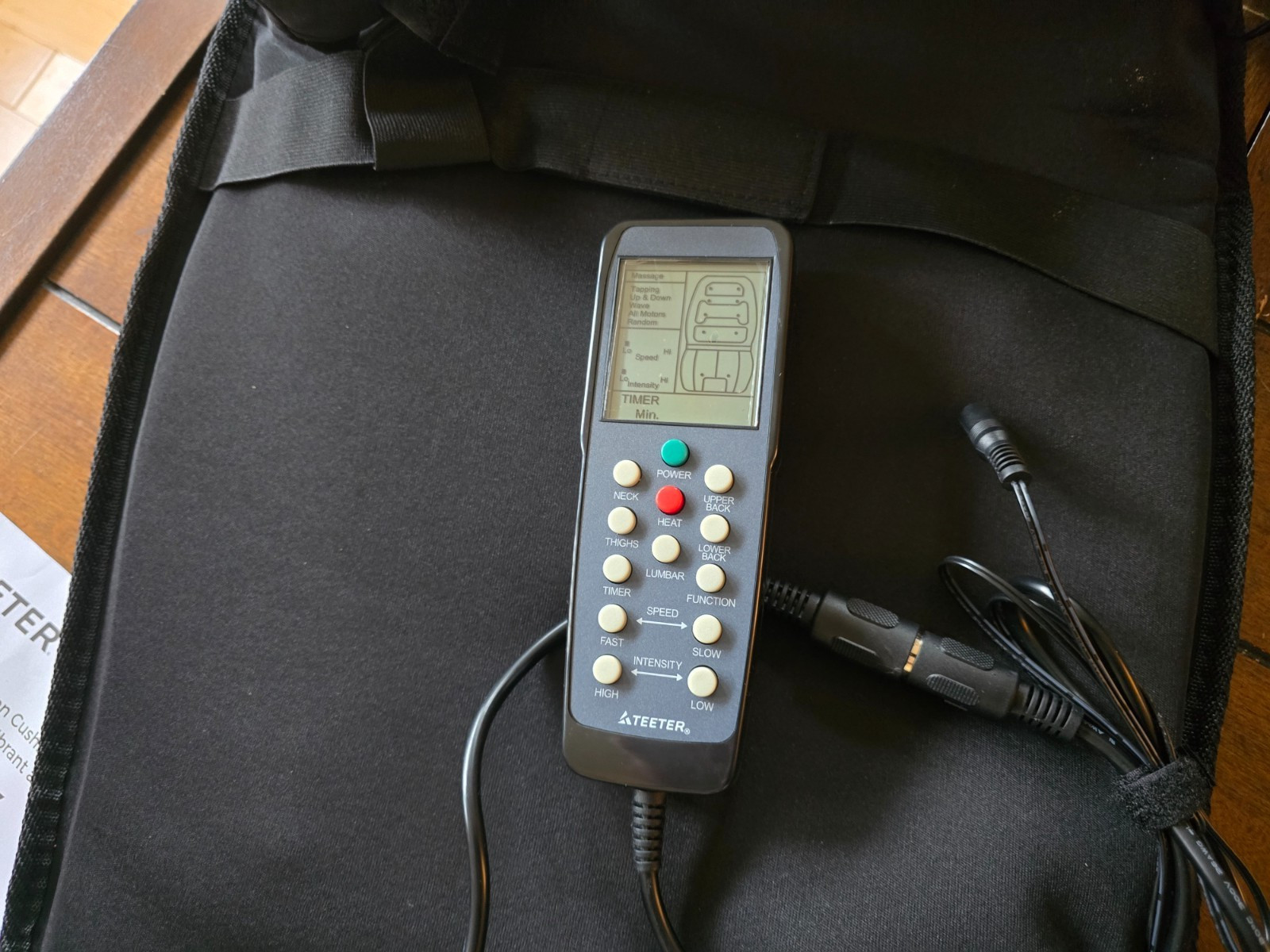 TEETER BETTER Back Vibration Massage Cushion With Neck support