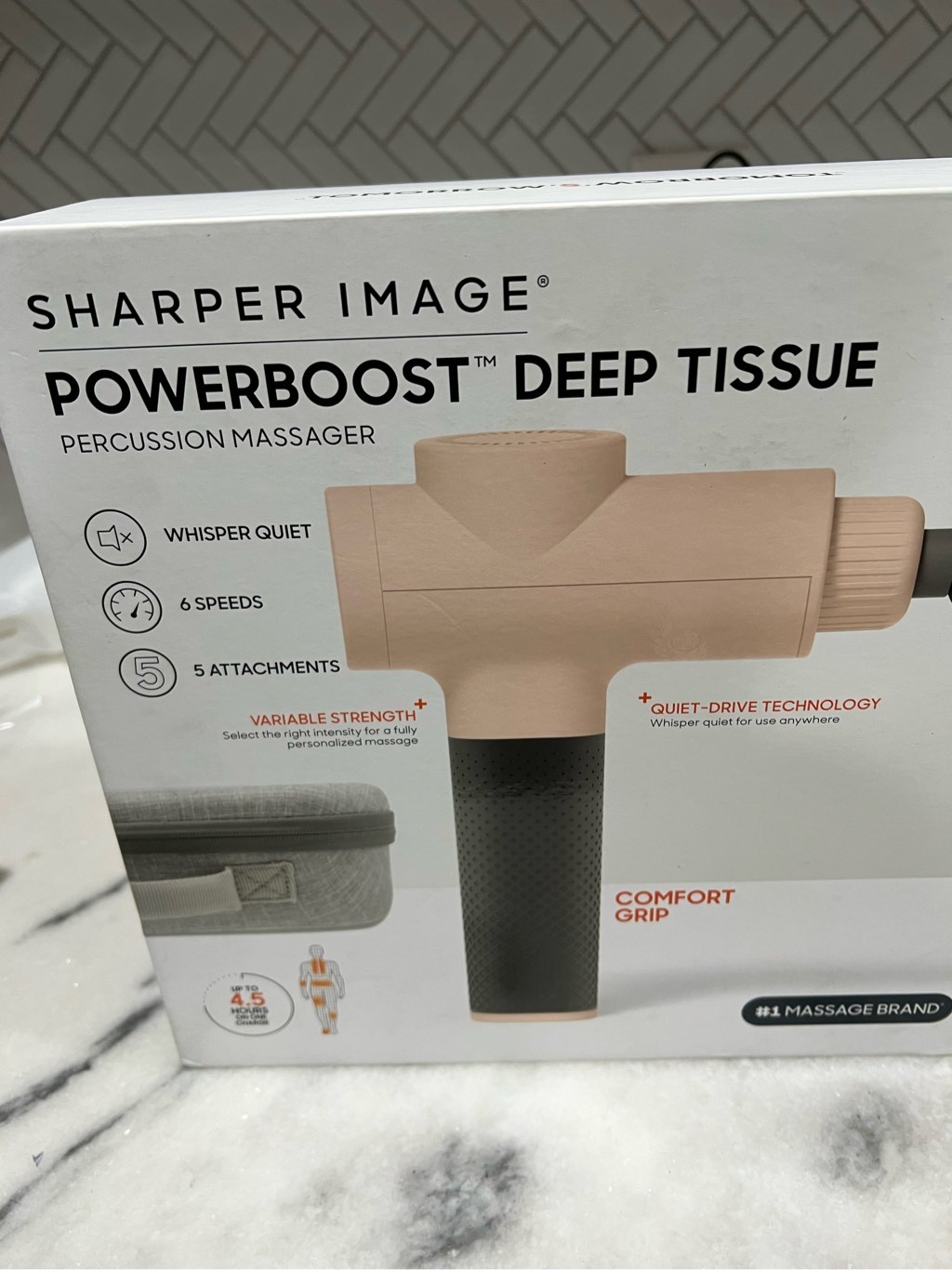 Sharper Image Powerboost Deep Tissue Percussion Massager Version 2.0 – Blush