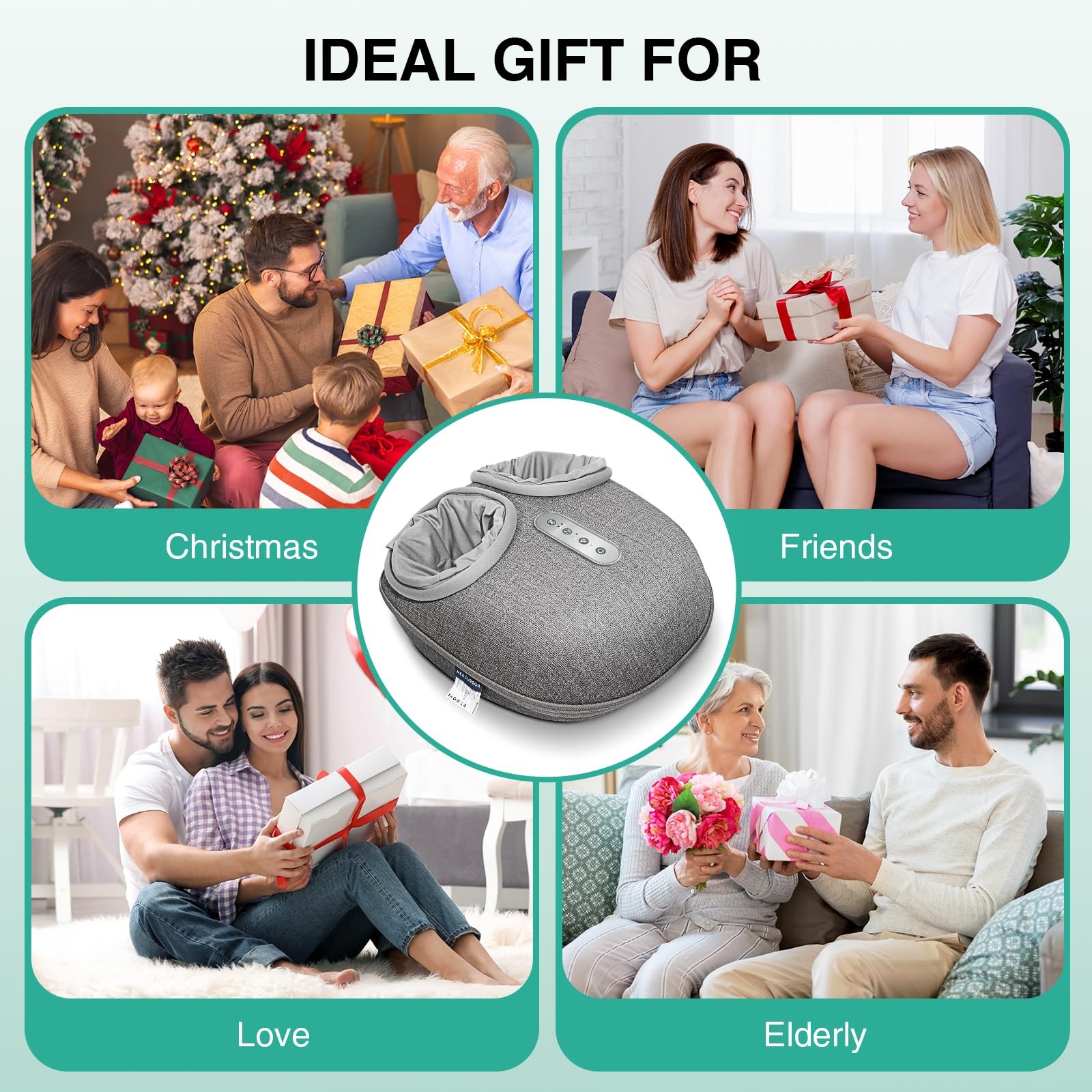 Medcursor Shiatsu Foot Massager Machine with Heat , Shiatsu Deep Kneading , Deli