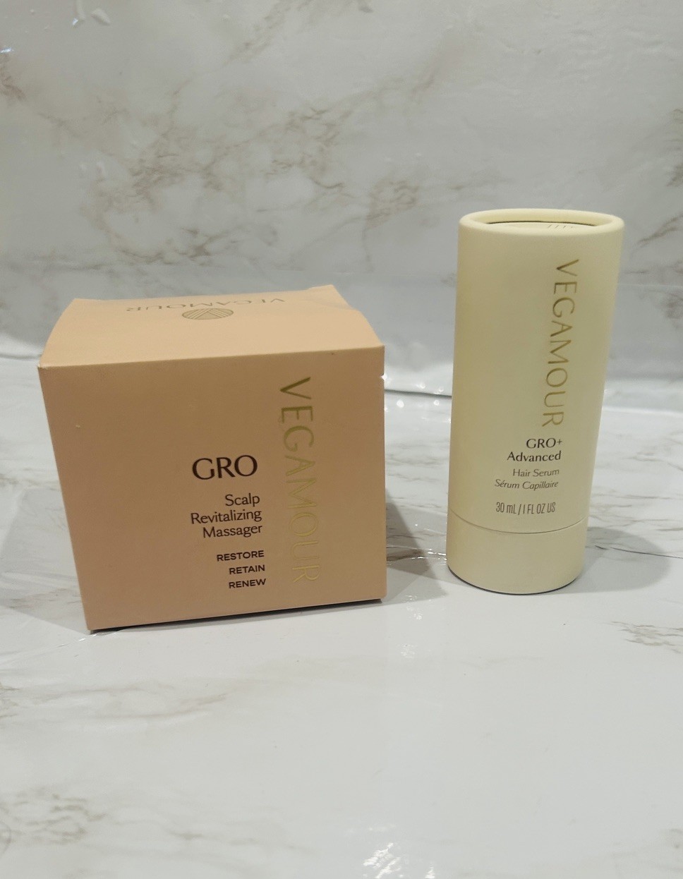 Vegamour GRO+ Serum & Scalp Revitalizing Massager | Sealed NIB