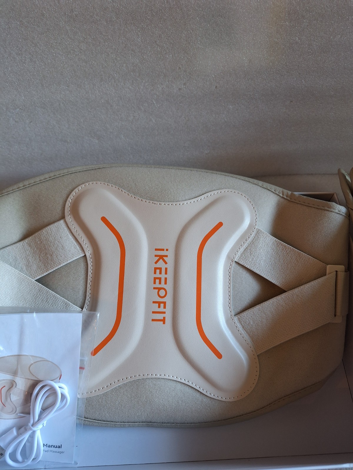 iKEEPFIT Cordless Waist Massager Belt Heat & Vibration – Portable Heating pad