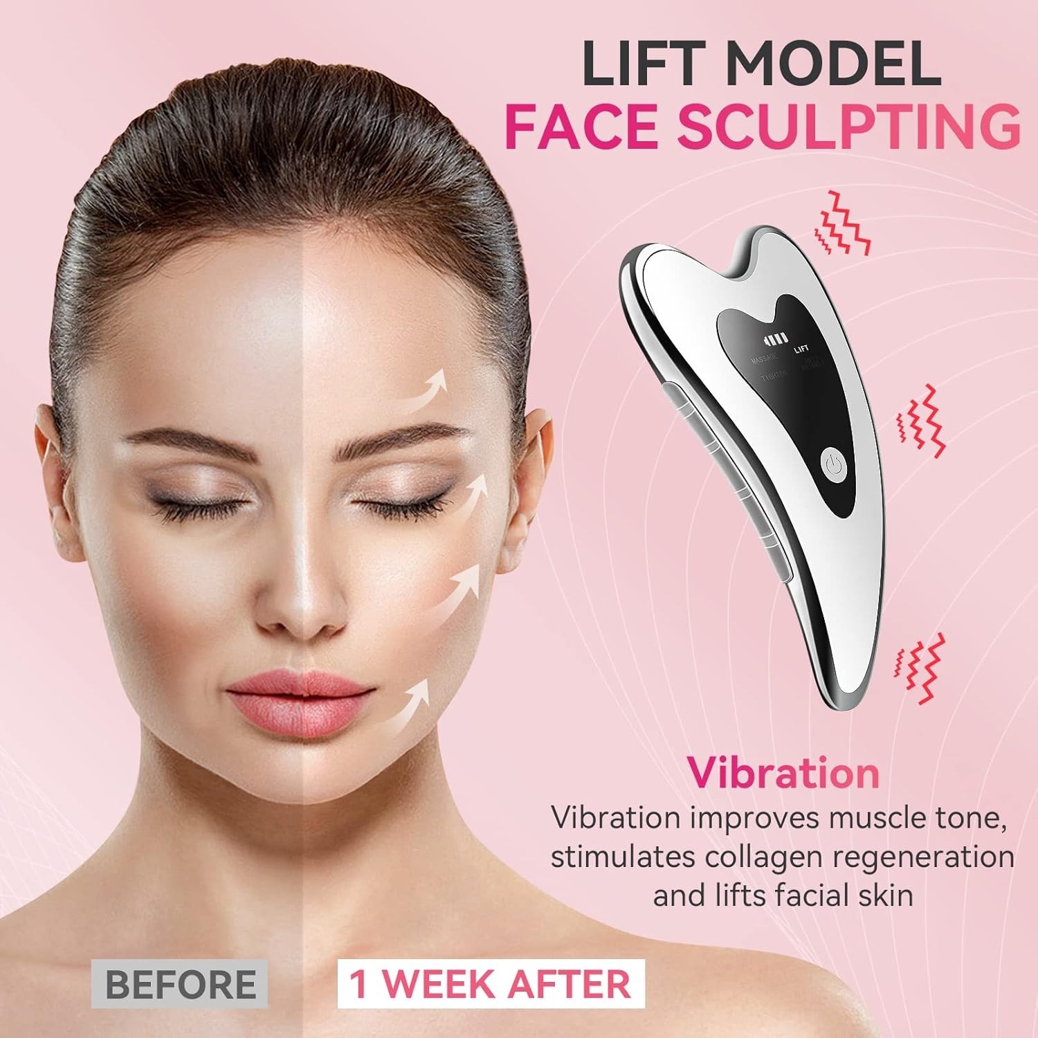 Herramientas faciales eléctricas Gua Sha: herramienta para esculpir y reafirmar