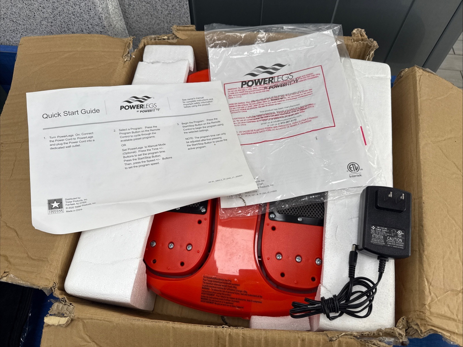 Powerfit ETF002M Power Legs Vibration Foot Massager Complete – Open Box