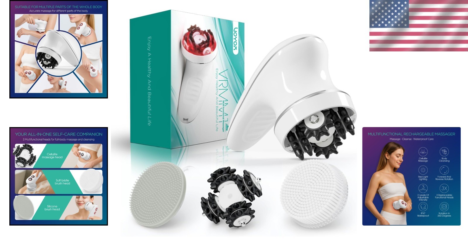 Deep Tissue Massage Machine, 3 Strengths