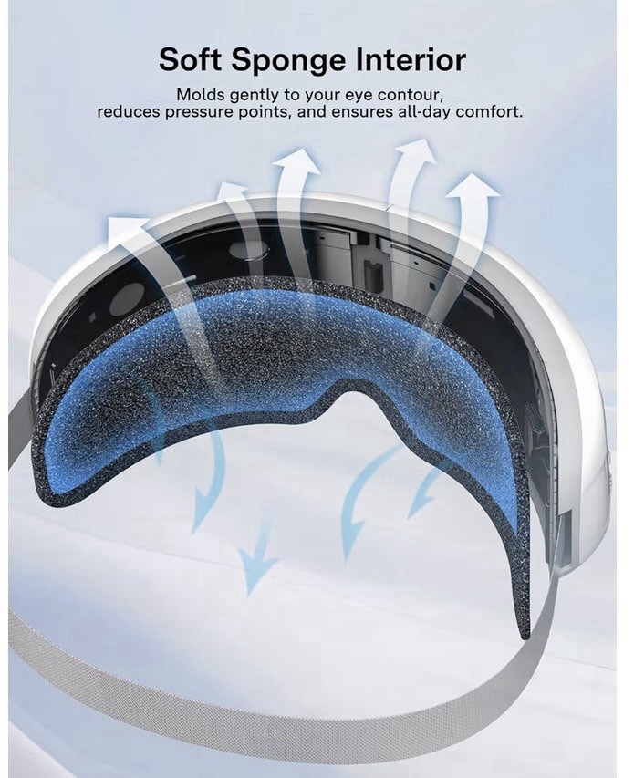 Eye Massager with Heat and Cooling, Heated Eye Mask.