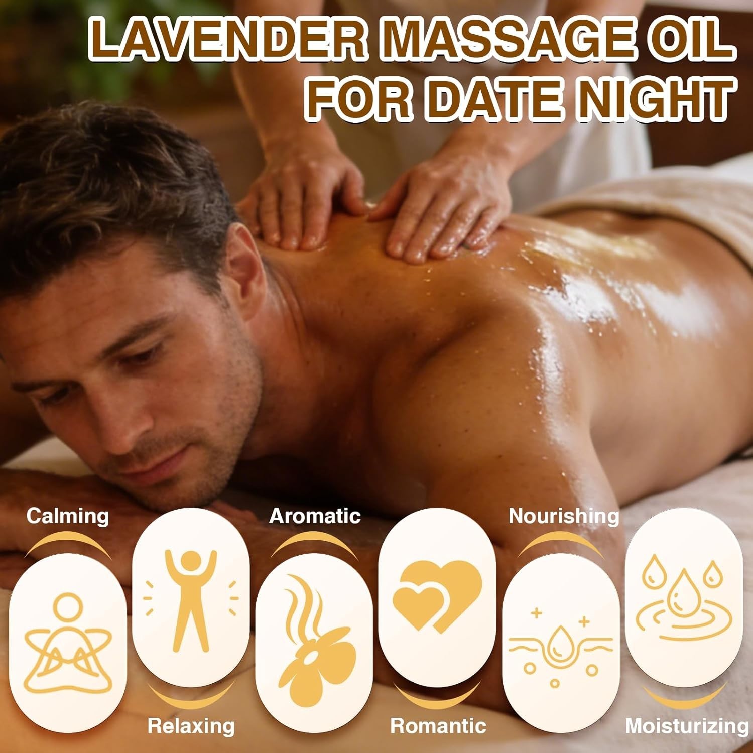 Pjordo 2 Pack Body Massage Oil for Massage Therapy, Sore Muscle Arnica Oil & Lav