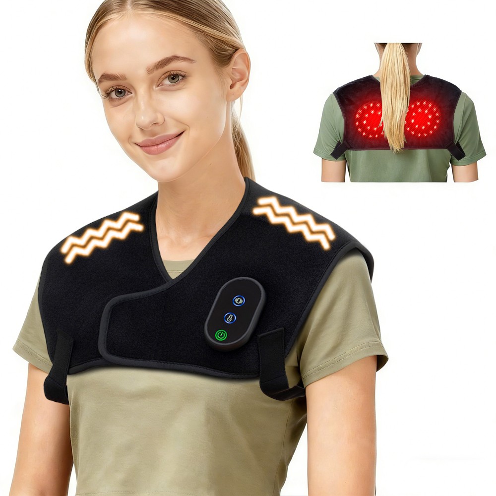 Near Infrared Red Light Therapy Shawl Device for Shoulder & Back Pain Relief