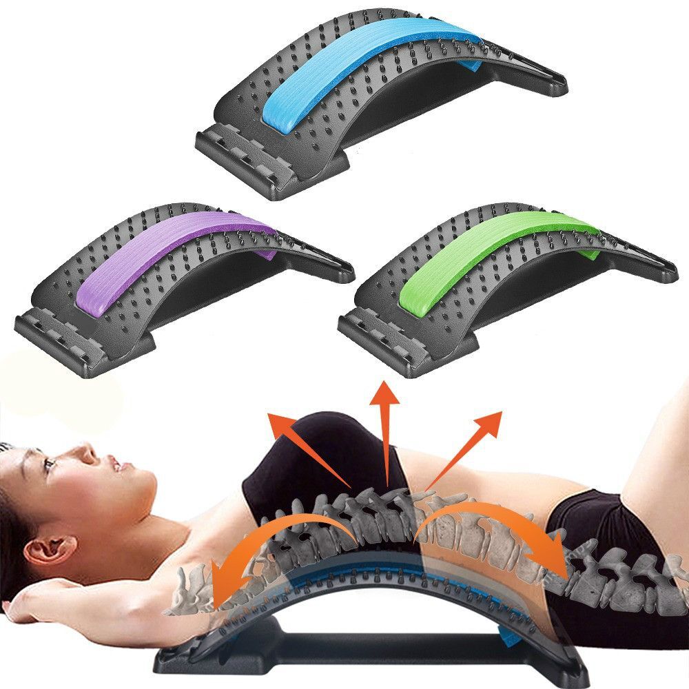 ABS Plastic Back Massager – Stretcher Purple/Blue/Green Back Pain Relief Tool