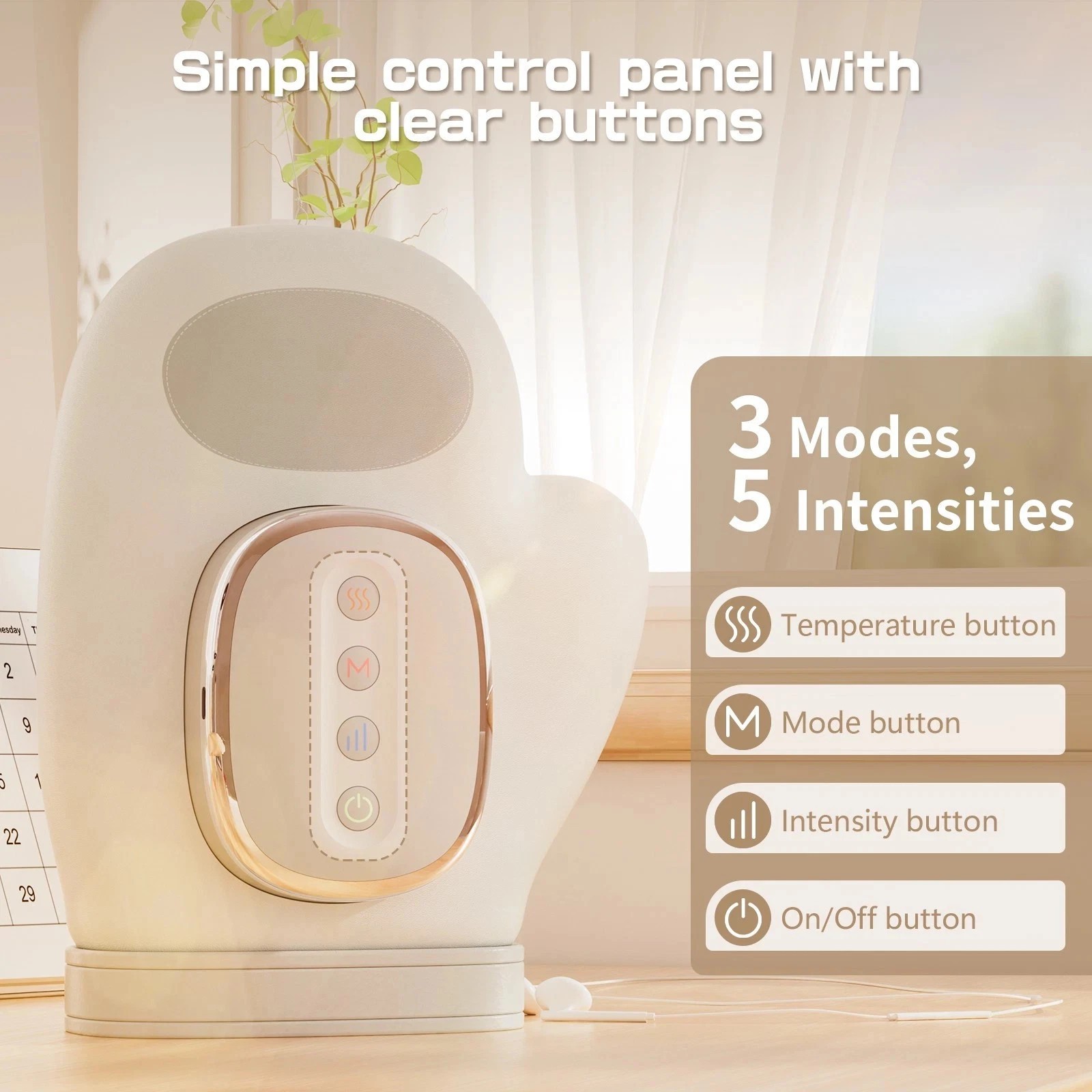 Smart Cordless Hand Massager with Heat Compression Arthritis Carpal Tunnel,j