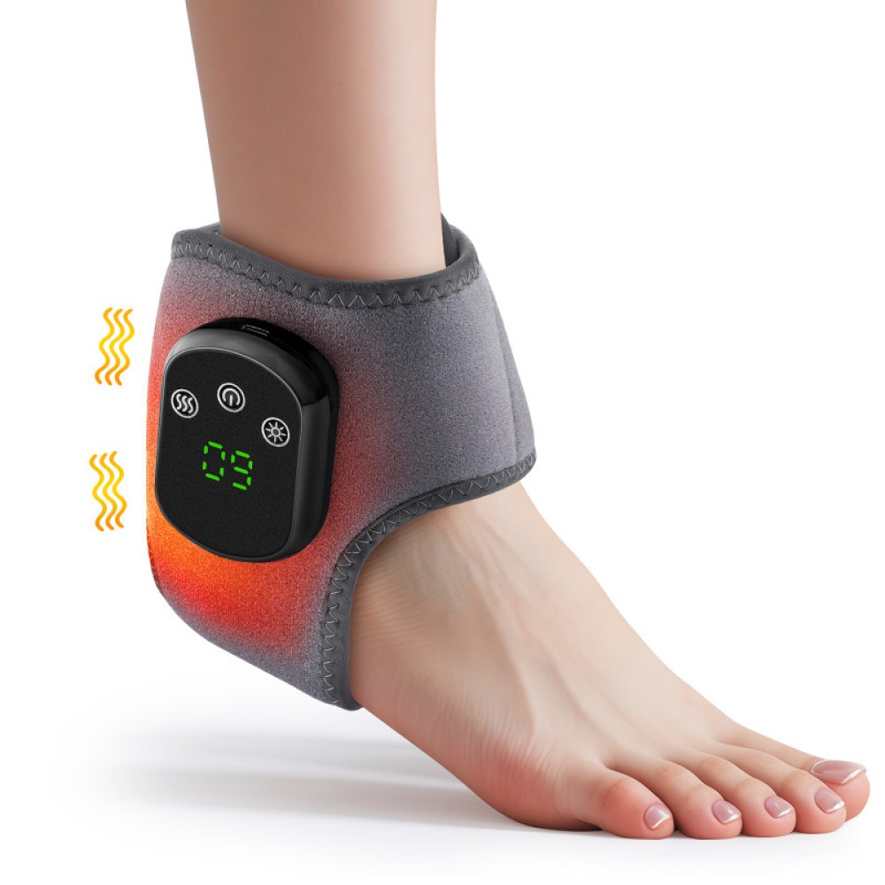1/2Pair Electric Foot Ankle Massager Pain Relief 3 Modes Vibration Hot Compress