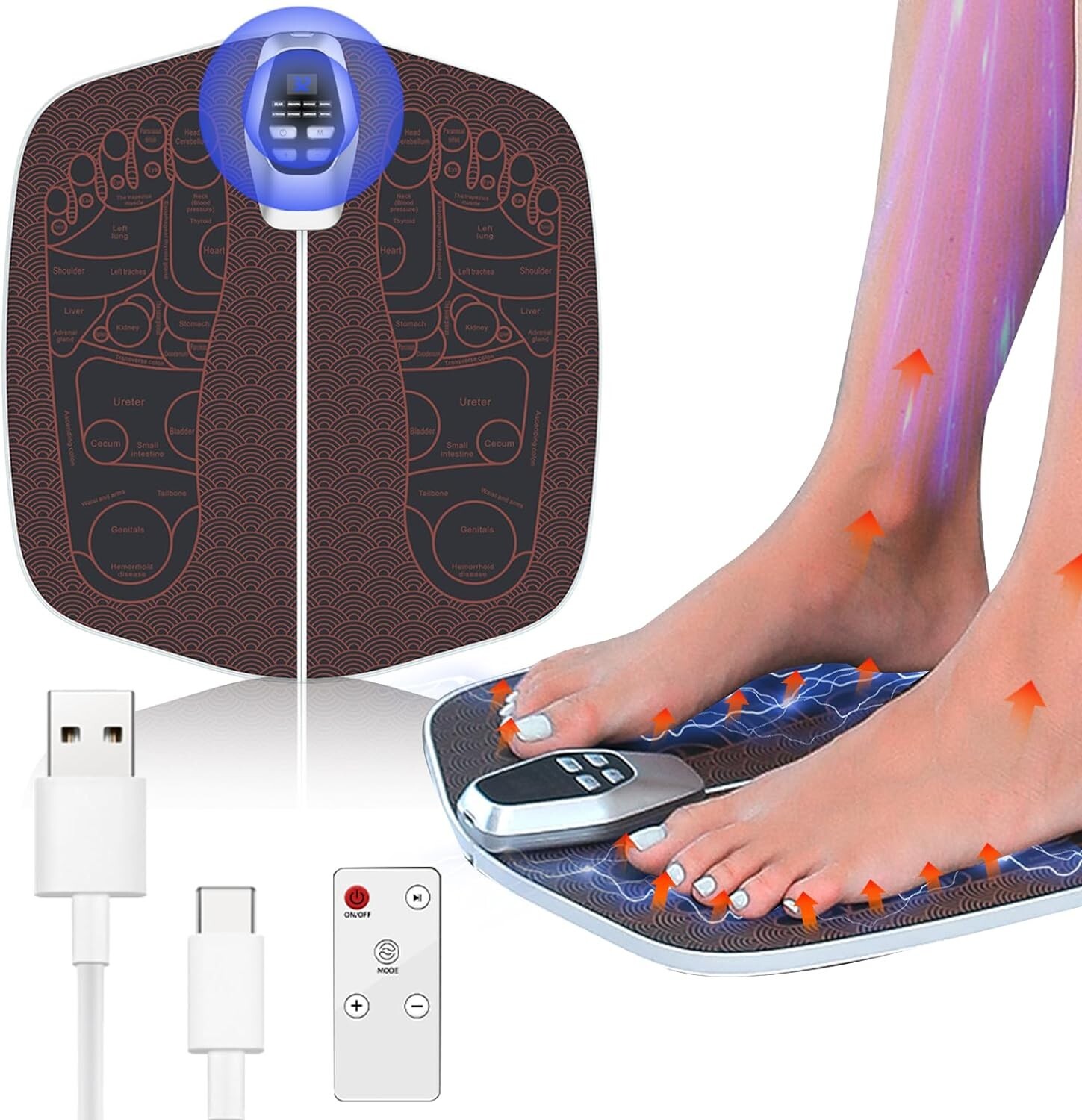 EMS Foot Massager for Neuropathy Circulation and Pain Relief & Muscle Relaxation