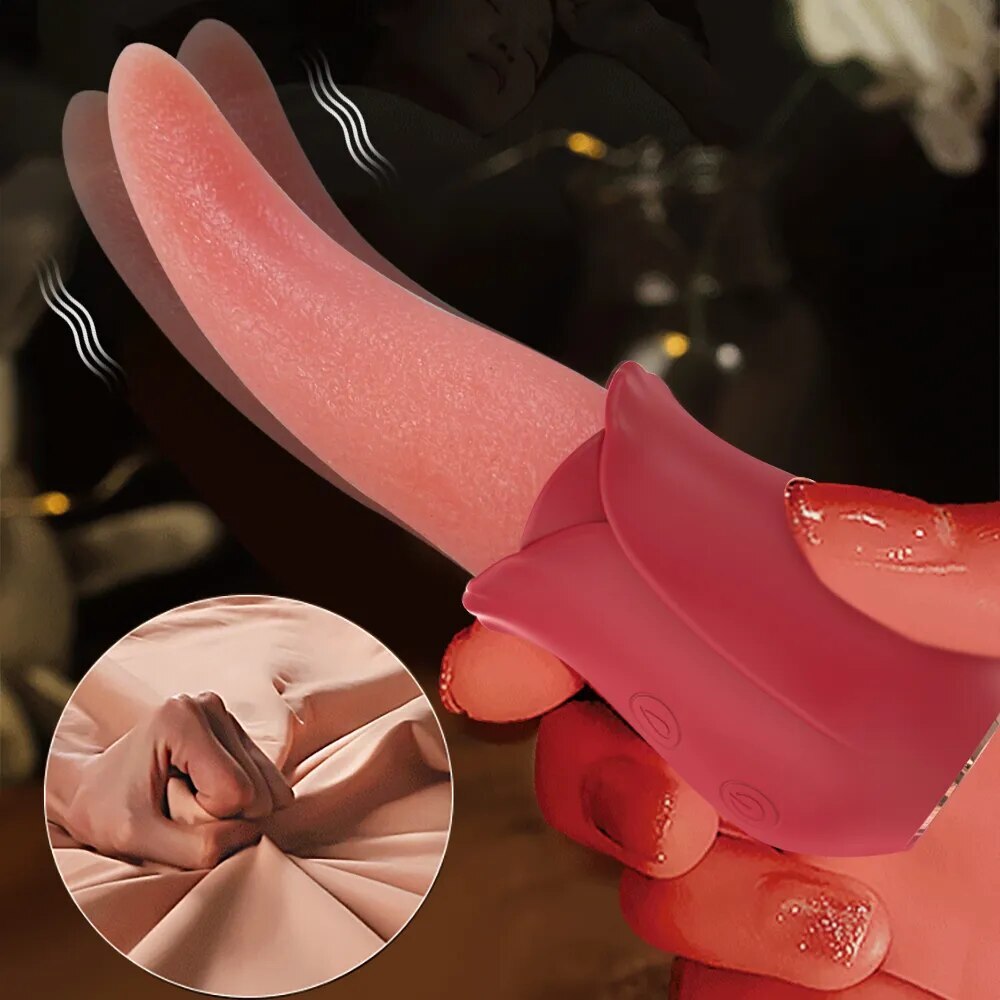 Tongue Powerful Massager Full Body Stimulation Licking Massage Wand Women Men US
