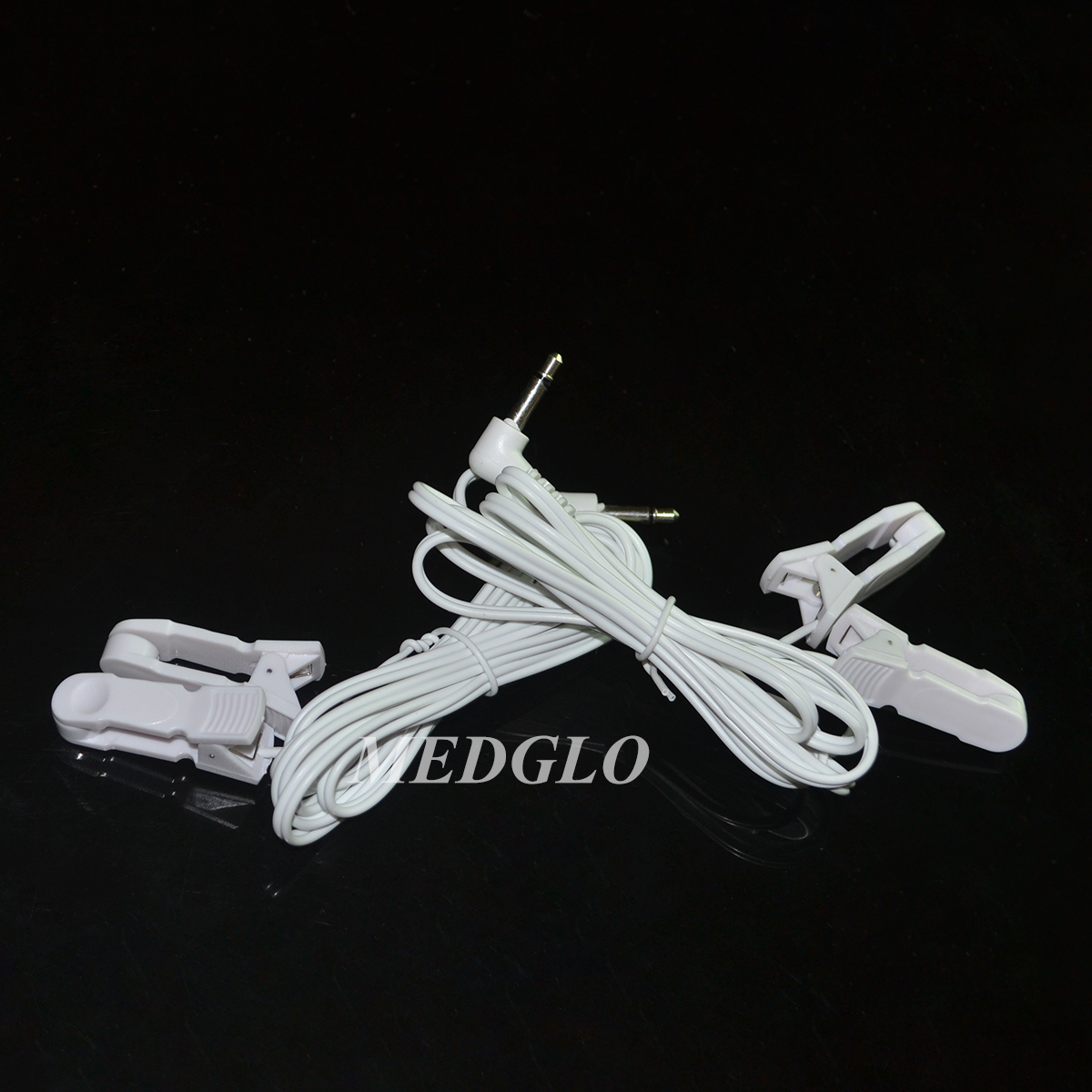 Breast & Ear clip Electrode Lead Wires Jack DC 3.5mm Replacement Cables For Tens