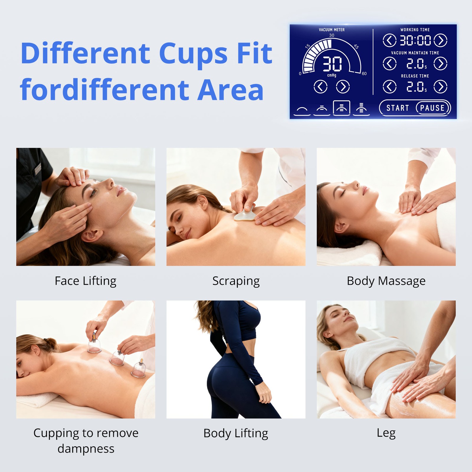 BBL 150ml Cups Breast Butt Enlargement Machine Body Massage Cupping Therapy USA