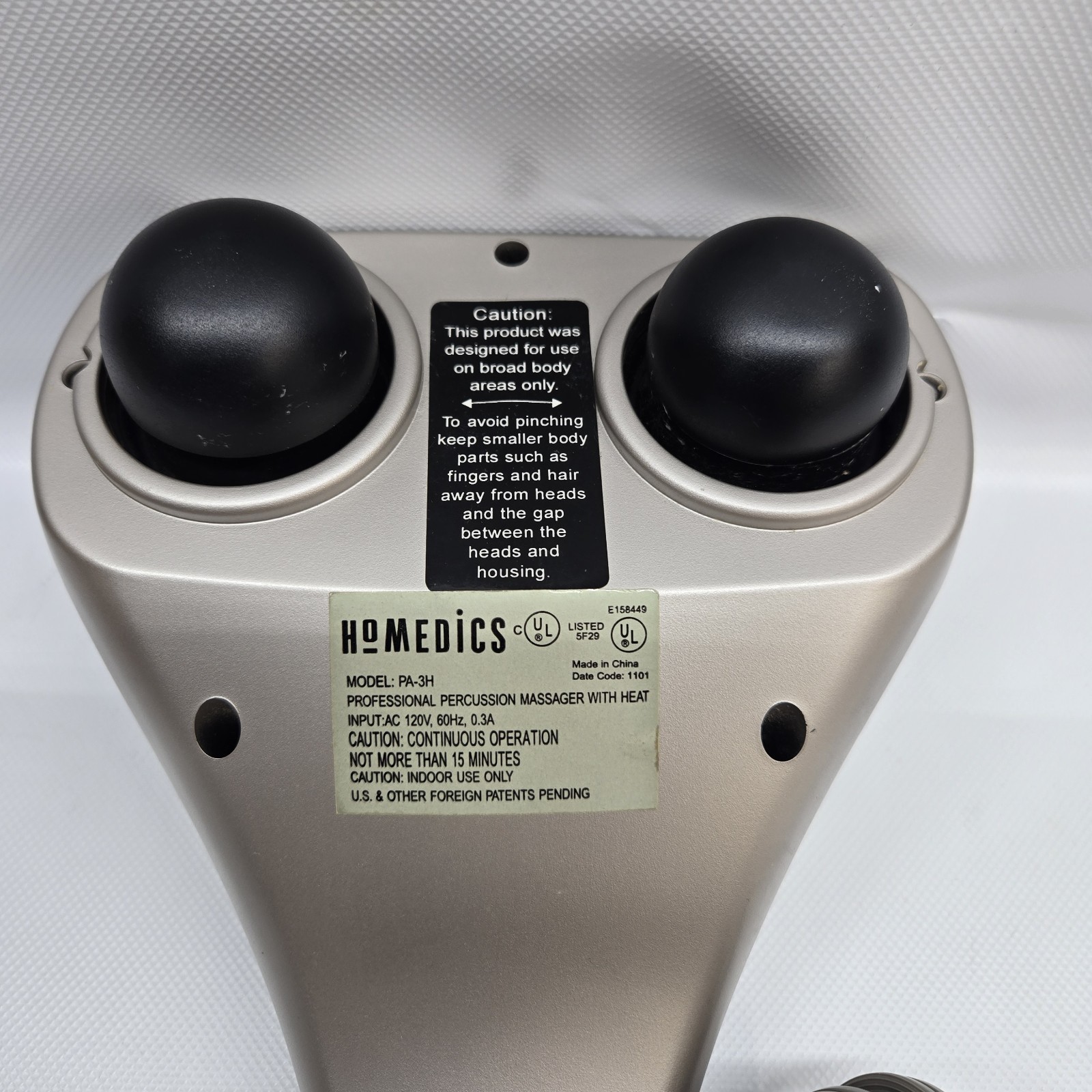 Homedics Model PA-3H Professional Percussion Massager with Heat 5 Speed