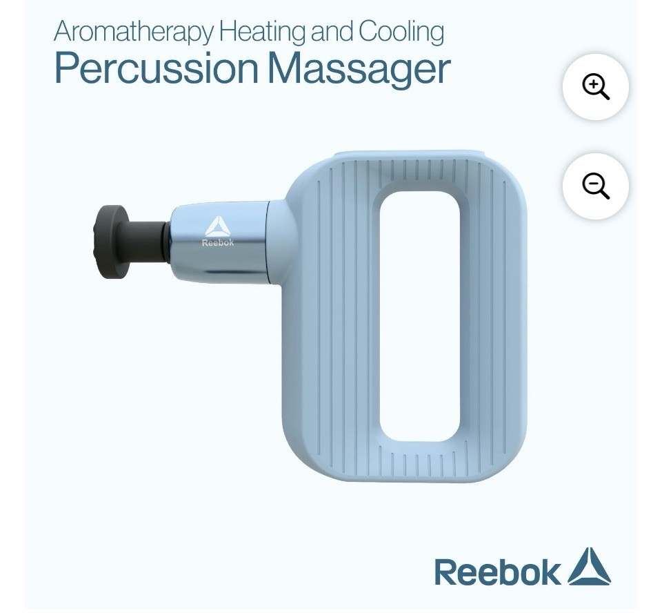 Reebok Hot & Cold Percussion Massager 6 Speed w/ Aromatherapy Portable Rechargea