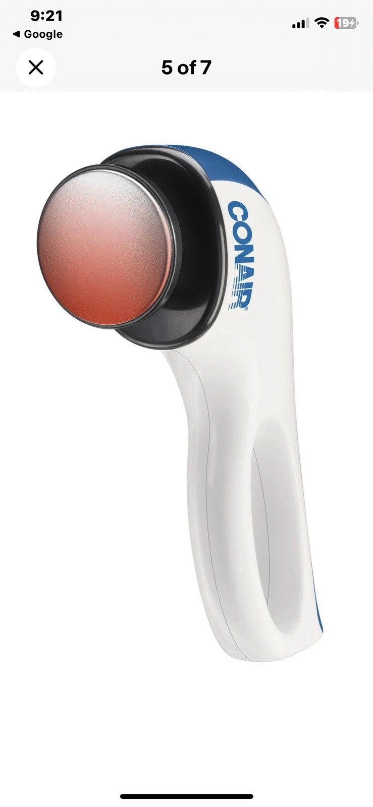 Conair Body Benefits Heated Body Massager, Hand Held ERGONOMIC 4 Attachments