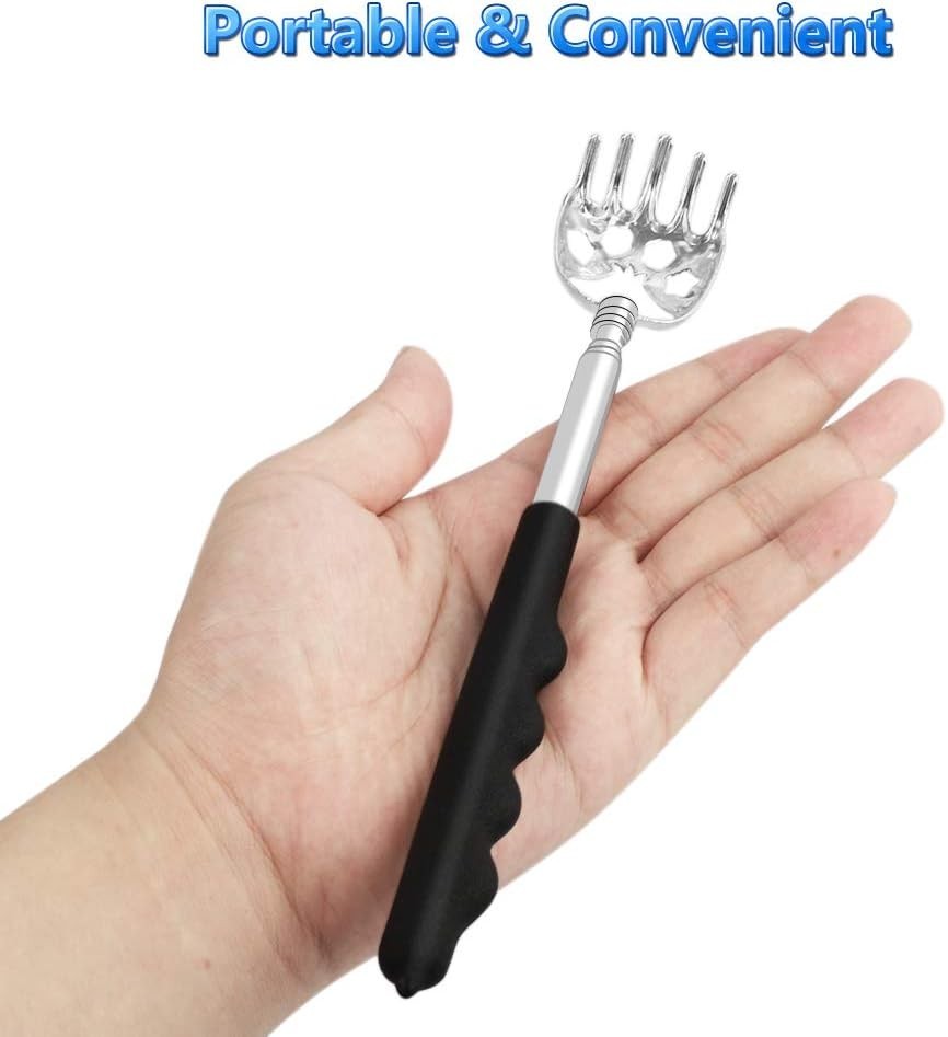 6 Pack Telescoping Back Scratcher Extendable Metal Massager Bear Claw Set Gift