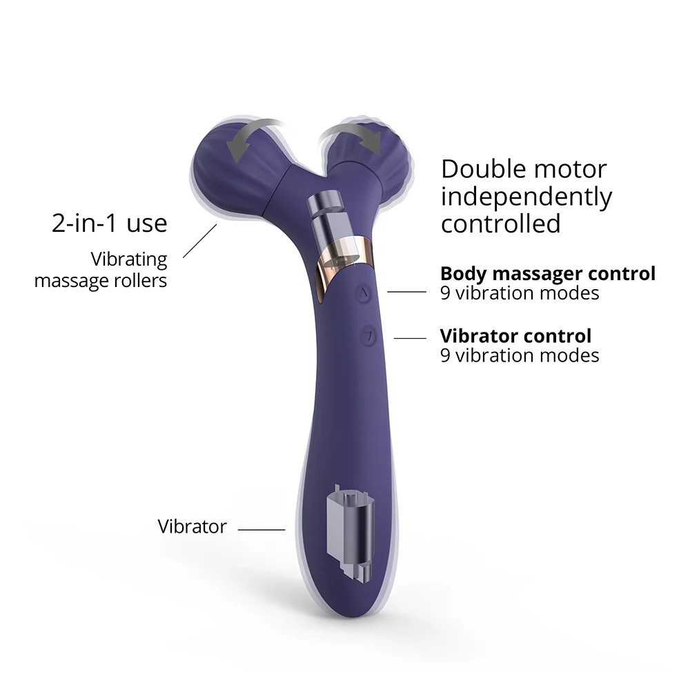 Love to Love Fireball Silicone Vibrator Dual Ended Rechargeable Body Massager