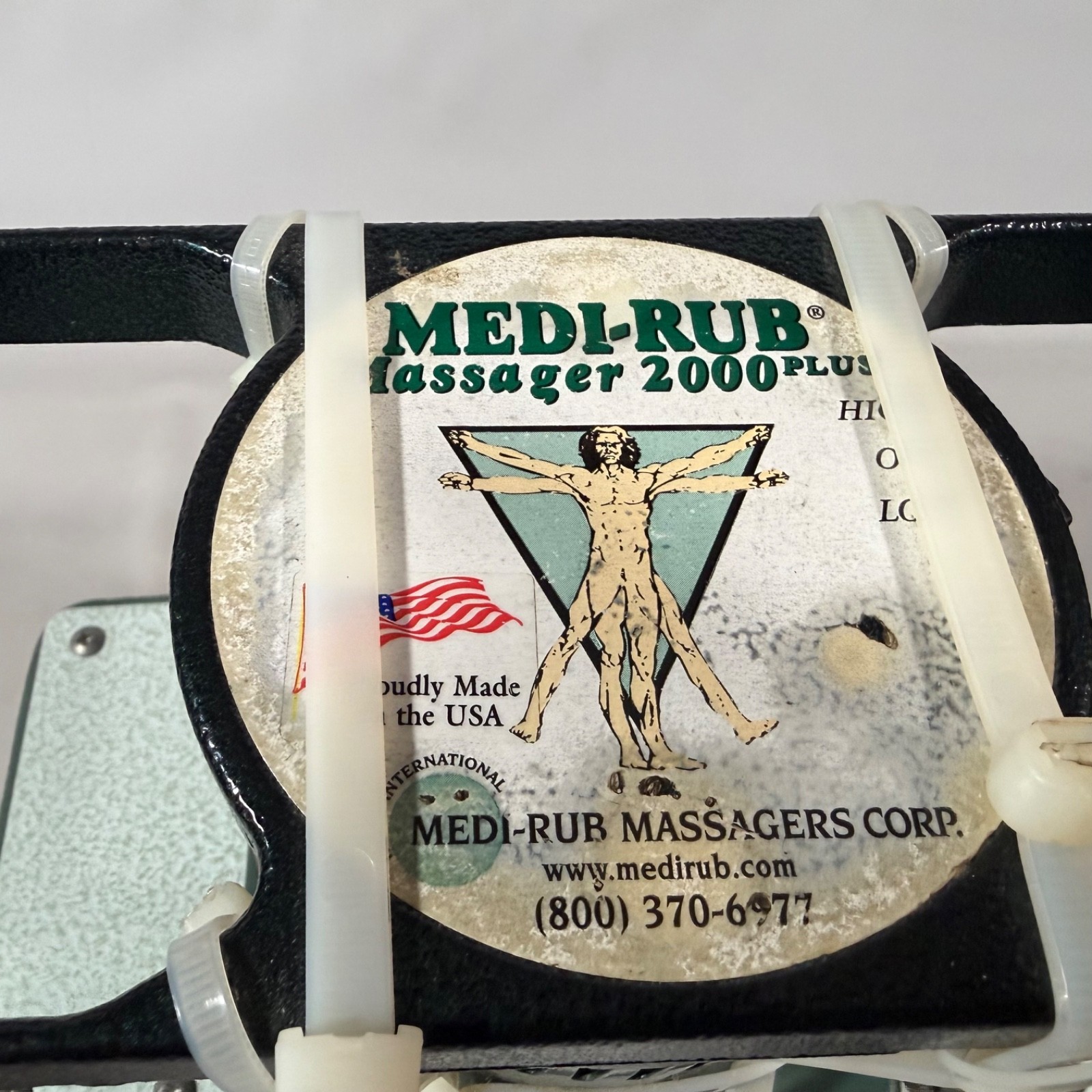 Medi Rub Body Massager 2000 Plus Green 2 Handed Pro AC Powered Model MR-2