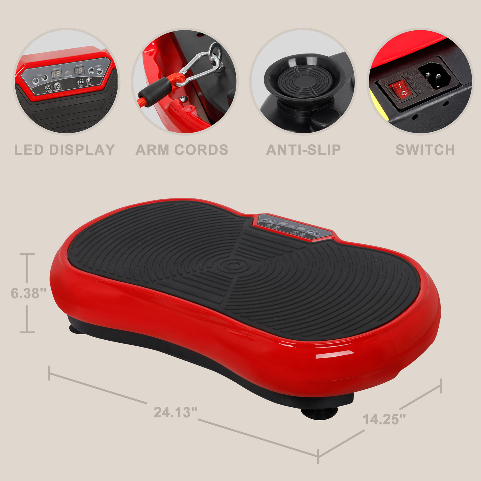 Vibration Plate Exercise Machine Full Body Workout Vibration Fitness Platform