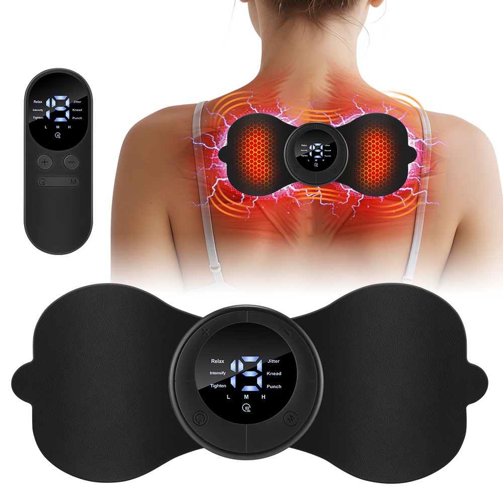 LCD EMS Neck Massage Electric Massager Cervical Patch Pulse Muscle Stimulator US