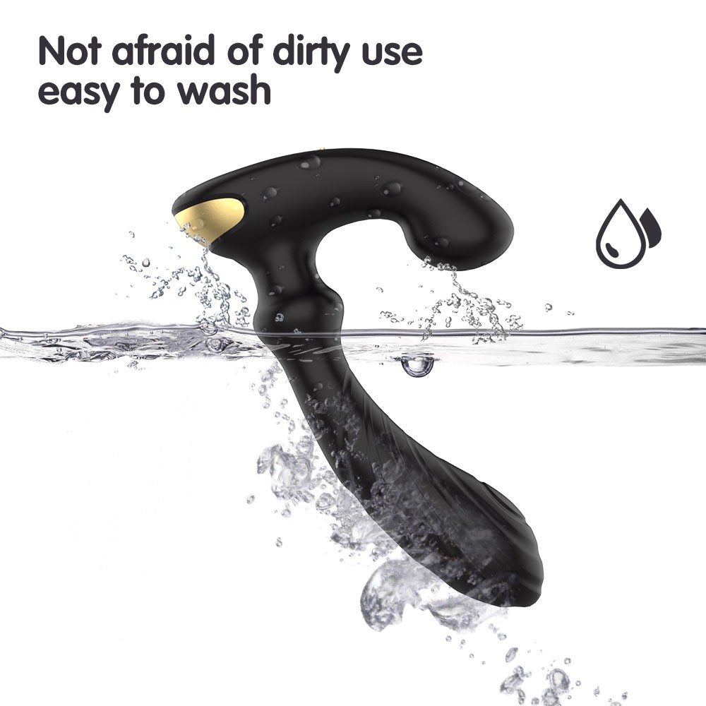 Prostate Massager Dual Motor Ring Vibrators Waterproof Powerful Flapping