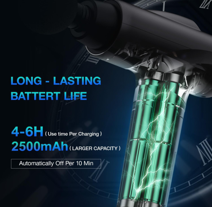 Masajeador muscular eléctrico de percusión, 30 velocidades y 9 accesorios, Nuevo