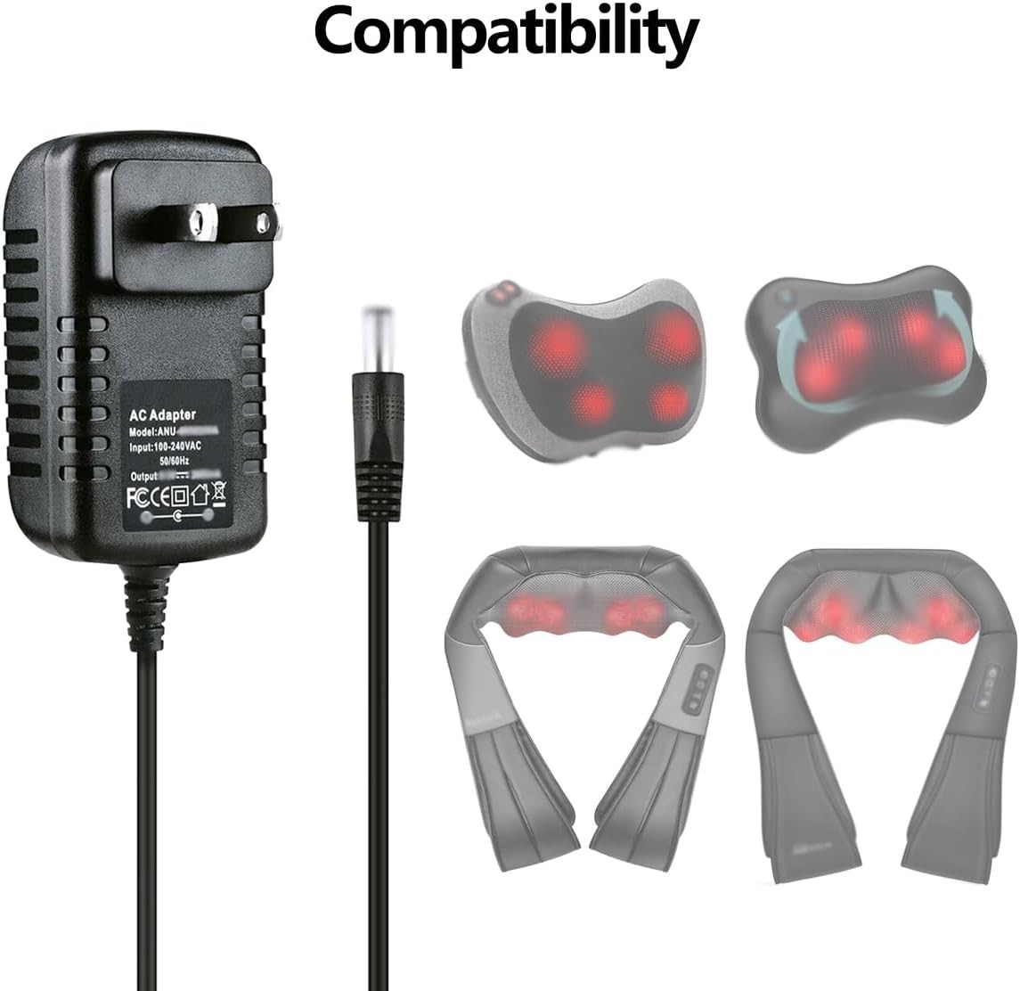 High-Quality 12V Massager Power Cord – Fast Charging for Zyllion, Comfier & More
