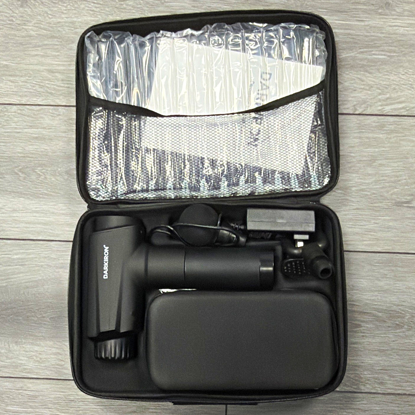 DARKIRON EM31 Handheld Percussion Massage Gun Full Body 4 Heads Case USB