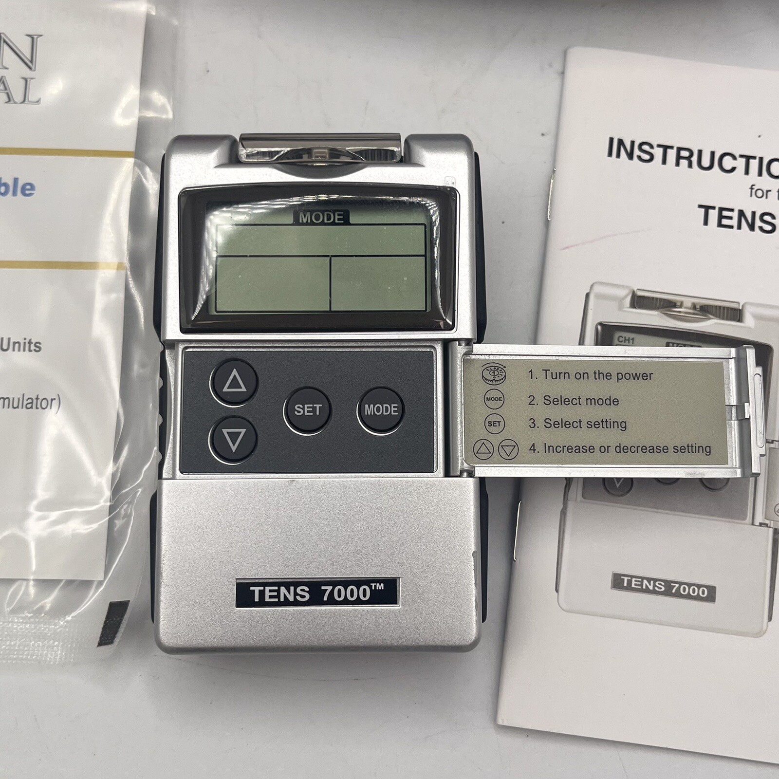 Roscoe TENS 7000 Digital Pain Management Unit OTC Muscle Stimulator