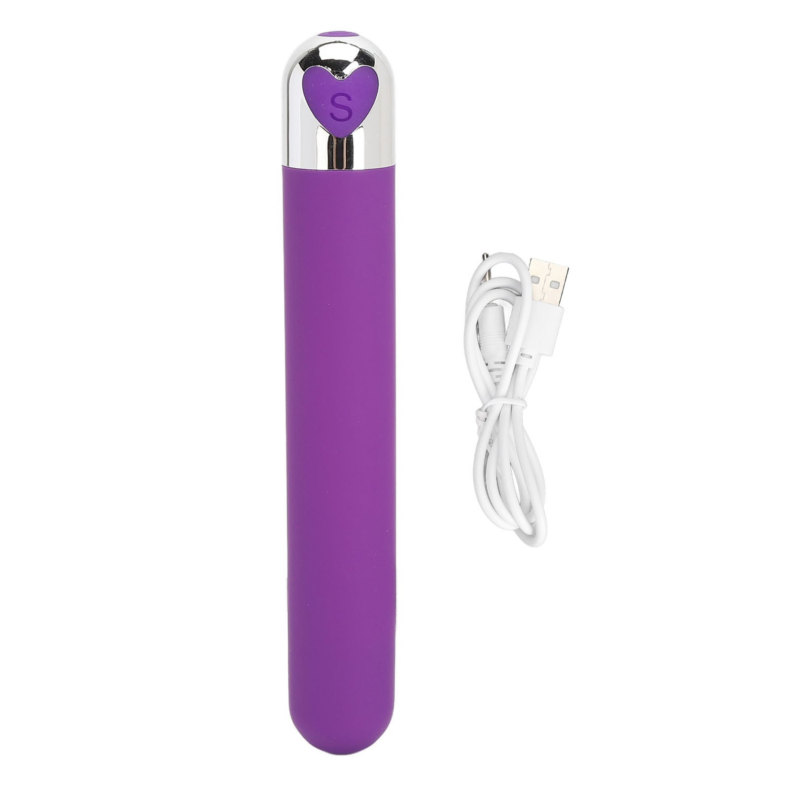 Handheld Massager Wand Rechargeable Reduce Relax Muscles Pain Deep Tissue Purple