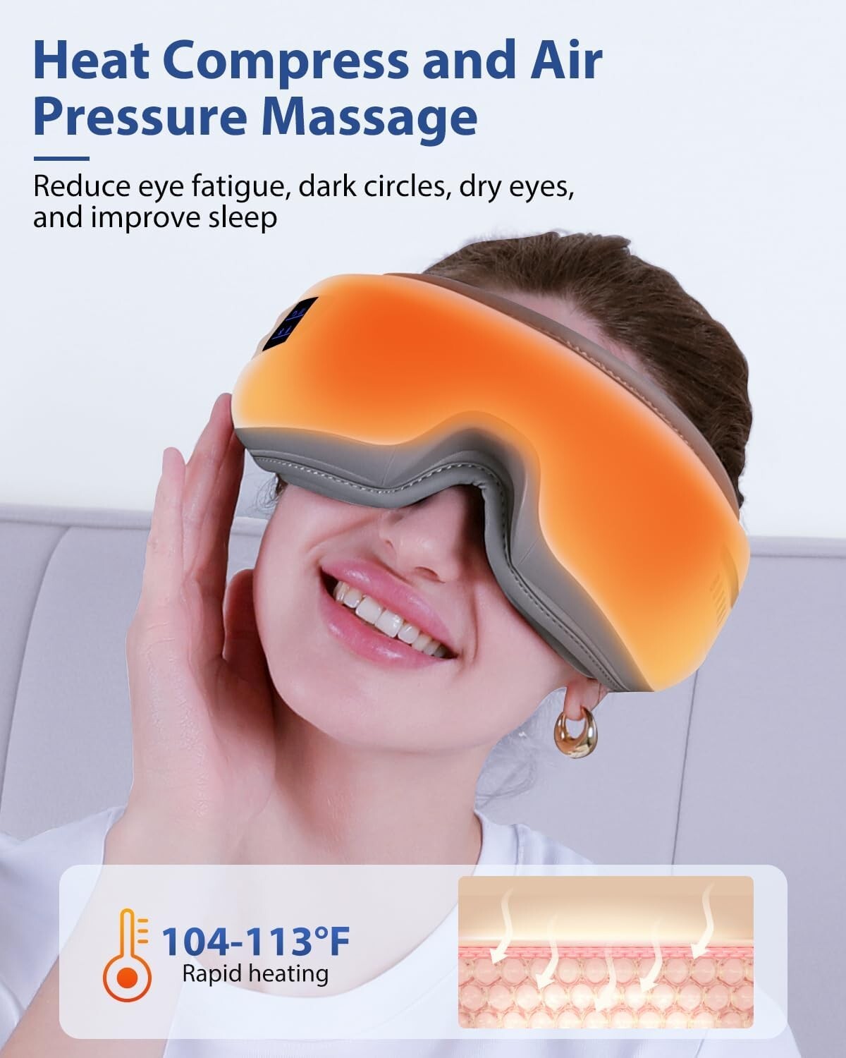Eye Massager with Heat & Bluetooth Music, Christmas Birthday Gifts for Women …