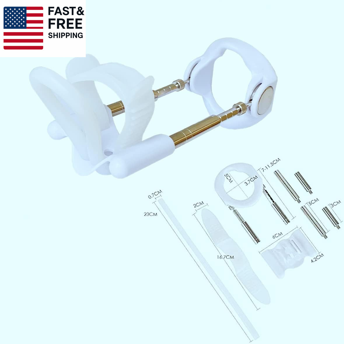 White Penile Traction Device Effective Penile Enlargement Stretching Exercise Ki