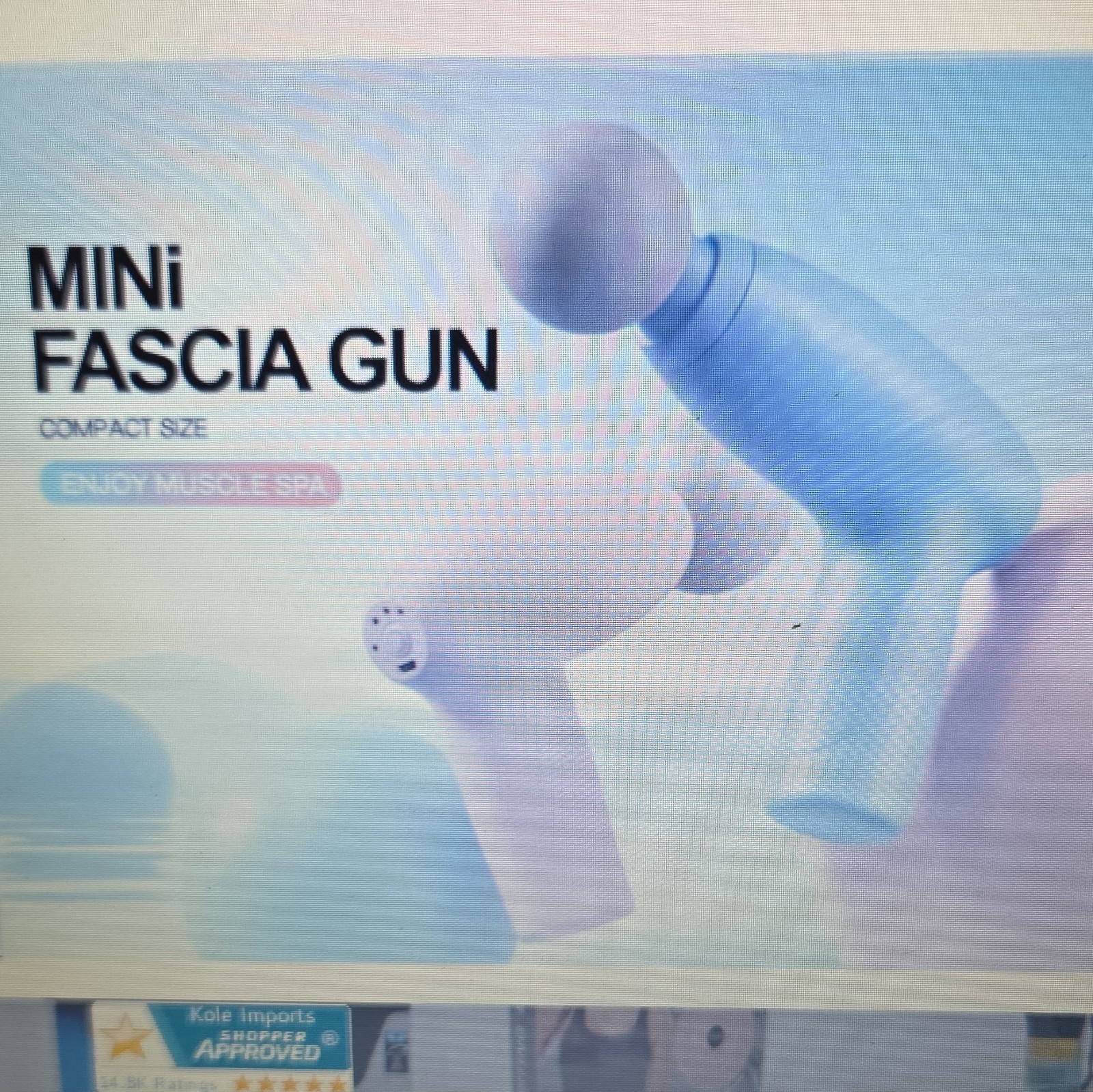Mini Fascia Gun Massage Gun Handheld Full Body Massager White, 1 Head