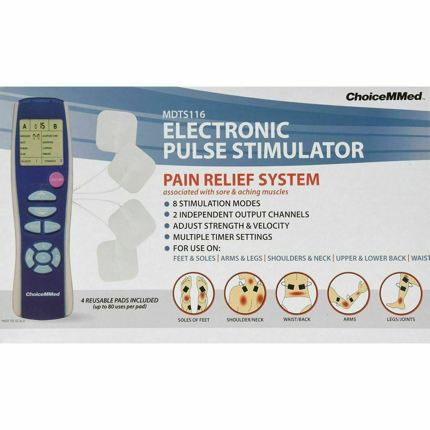 CHOICE MED ELECTRONIC PULSE SIMULATOR PAIN RELIEF SYSTEM