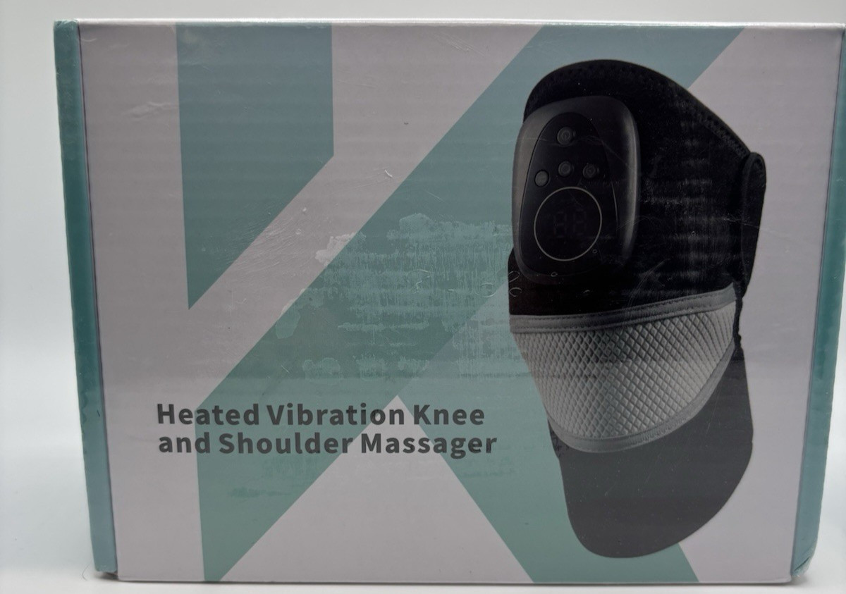 Electric Heated Vibration Knee Joint Brace Therapy Shoulder Massager Pain Relief