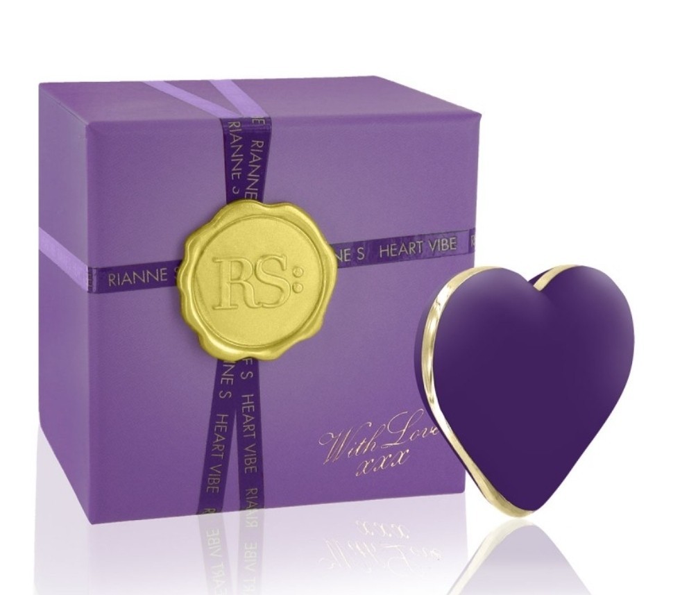 NEW Gift Box Purple Rianne S Heart Pebble Vibe Silicone, facial, body massager