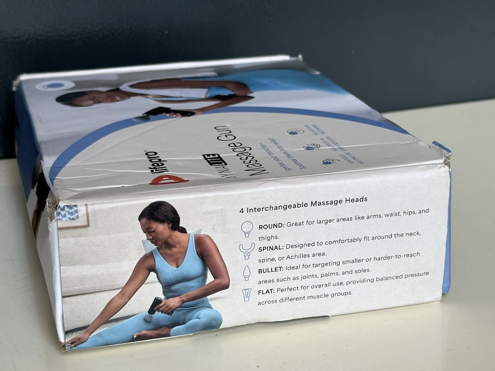 Lifepro Dynamite Massage Gun Portable Relax 4 Massage Heads NEW IN BOX
