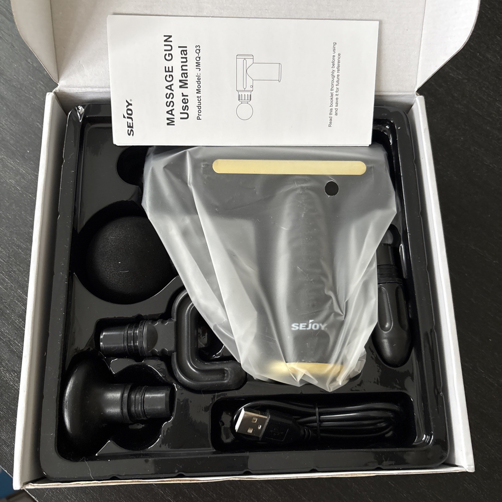 🌹Sejoy Mini Massage Gun, Pocket-Sized Deep Tissue Massager Gun, Portable