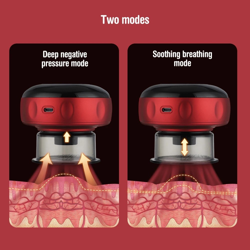 Smart Cupping Massager Red Light Therapy Vacuum Suction for Circulation